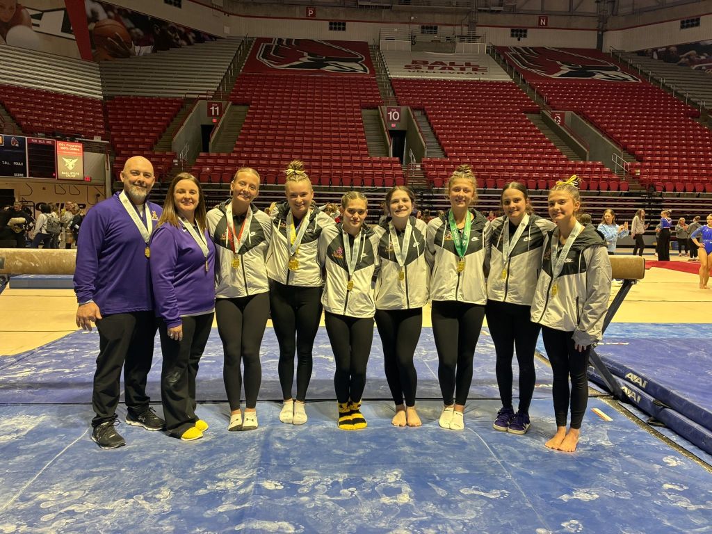 Angola gymnastics team finishes 3rd at IHSAA State Finals